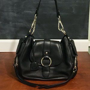 Banana Republic - black pebbled leather purse